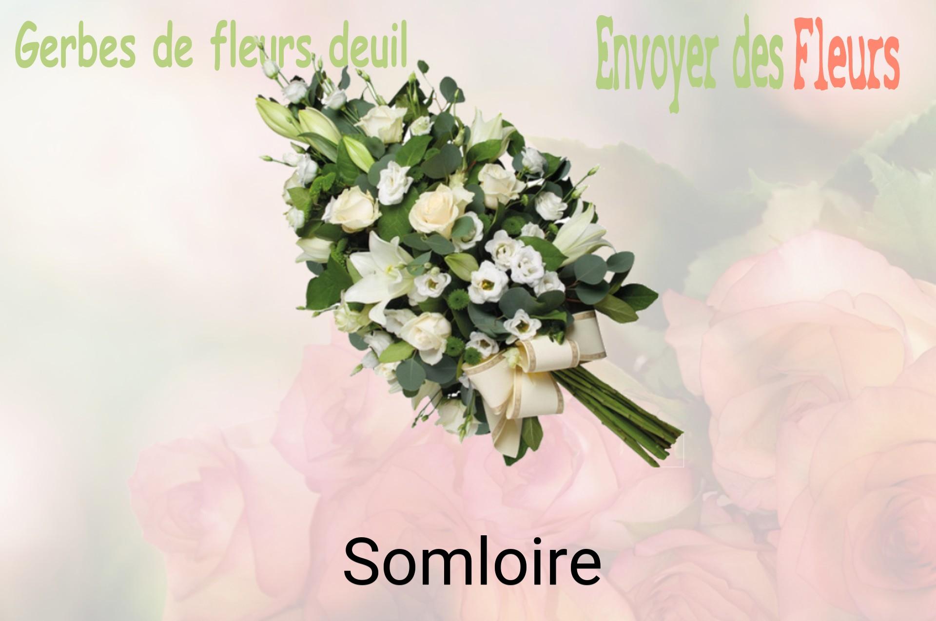 Gerbe de fleurs de deuil livrée à Somloire